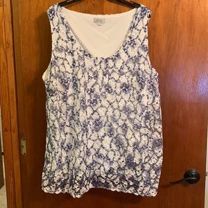 Tahari ASL Plus Size Sleeveless Lace She’ll Tank Top Fully Lined